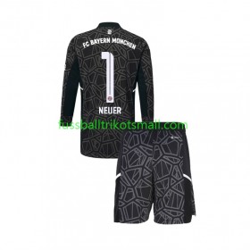 Fußballtrikots Bayern München Manuel Neuer 1 Torwart Kinder 2022-2023 Langarm Auswärts-trikot kaufen